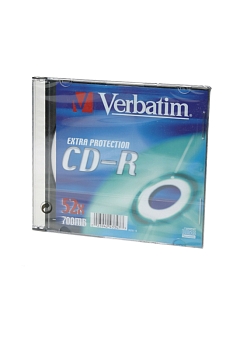 Записываемый компакт-диск Verbatim 43347 CD-R DL Slim 700Mb, 1 штука