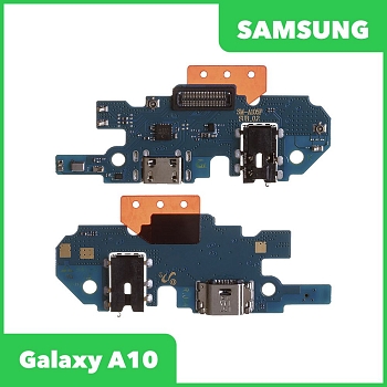 Системный разъем (разъем зарядки) для Samsung Galaxy A10 SM-A105, разъем гарнитуры и микрофон (оригинал)