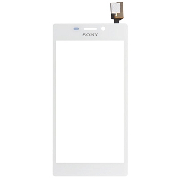 Сенсорное стекло (тачскрин) для Sony Xperia M2 (D2302), белый